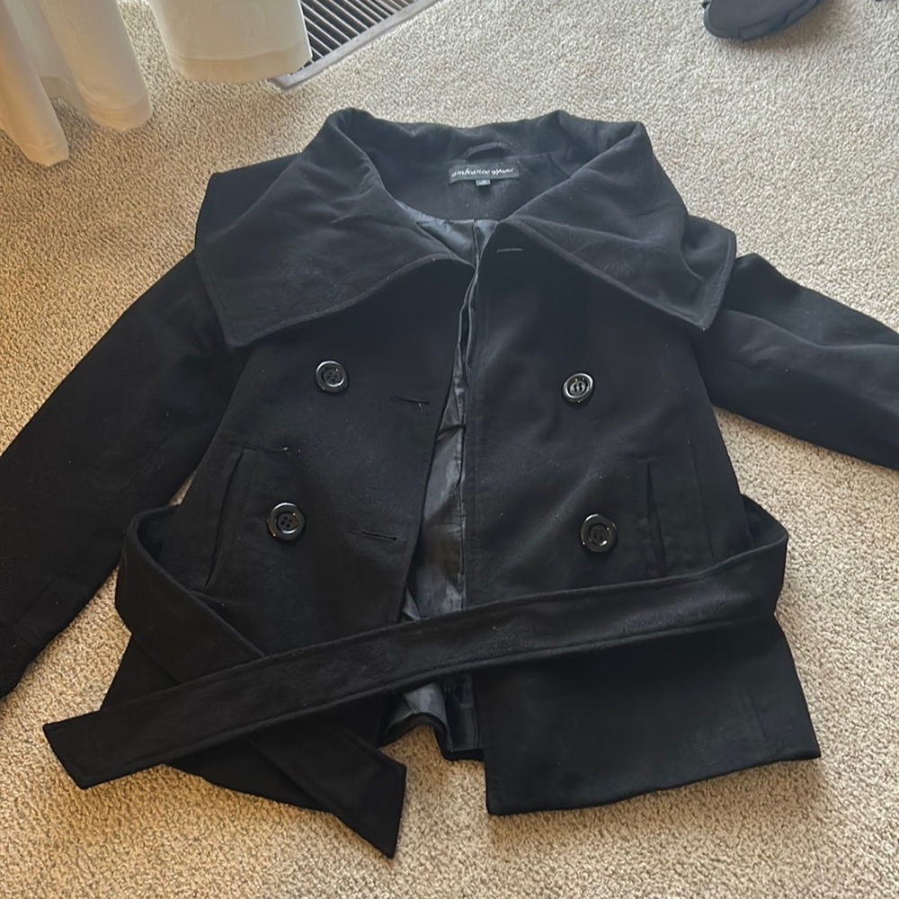 Black pea coat